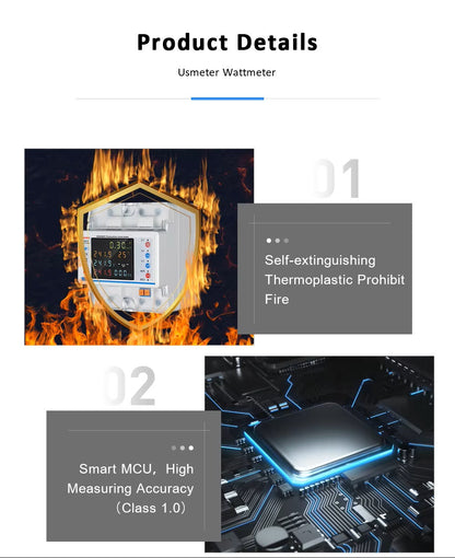Switchora Smart WiFi Circuit Meter 4P 3 Phase 100A – Bidirectional Metering, Solar Ready, Tuya App