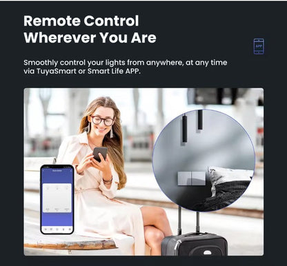 Smart Wi-Fi Double Push Button Wall Switch