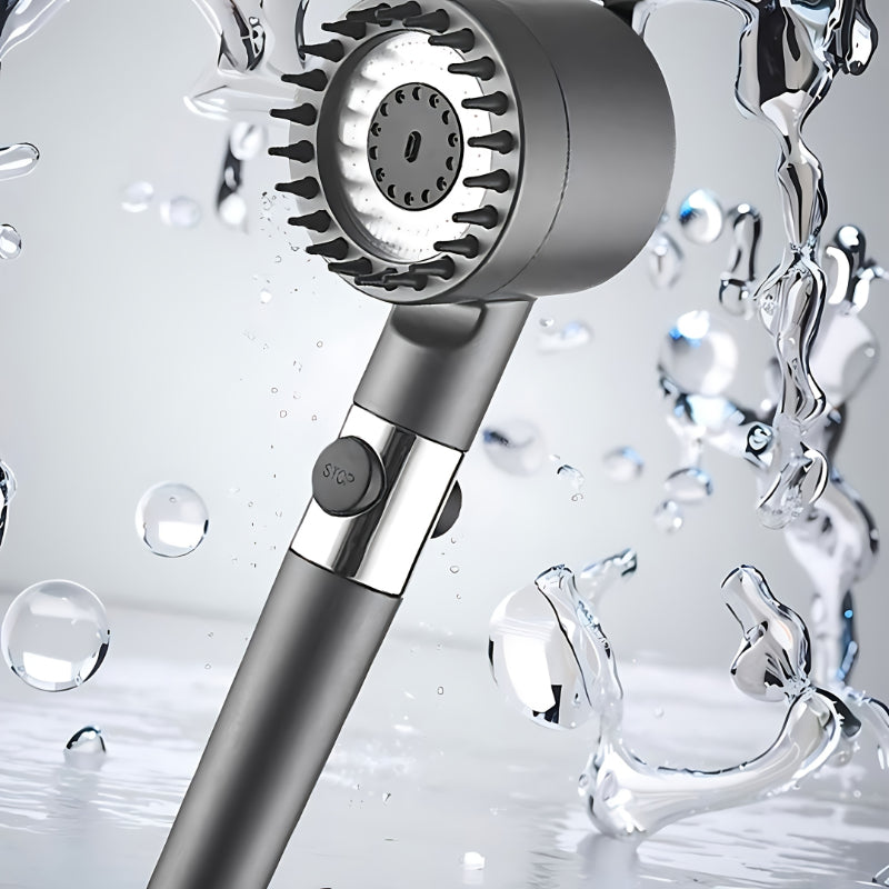 5 in 1 Function Massage Hand Shower Head | High Pressure | Silicon Massage Brush | Water Filter | Wall Mounted