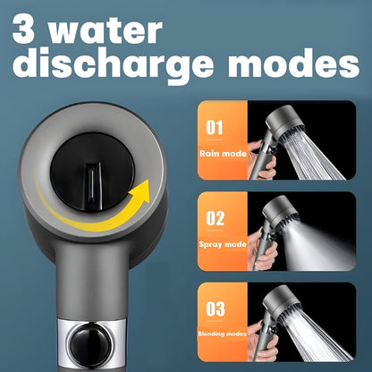 5 in 1 Function Massage Hand Shower Head | High Pressure | Silicon Massage Brush | Water Filter | Wall Mounted