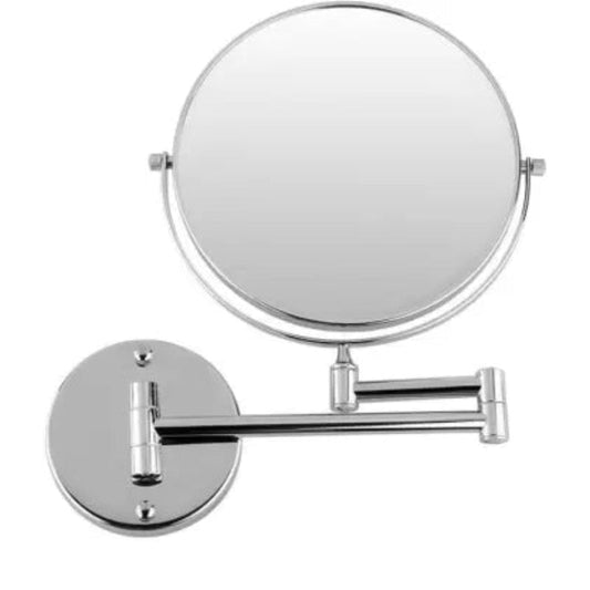 Makeup Mirror 360° Moveable for Dressers, Bathrooms | 8" inches Magnifying + Normal Dual Mirror | Wall-Mounted