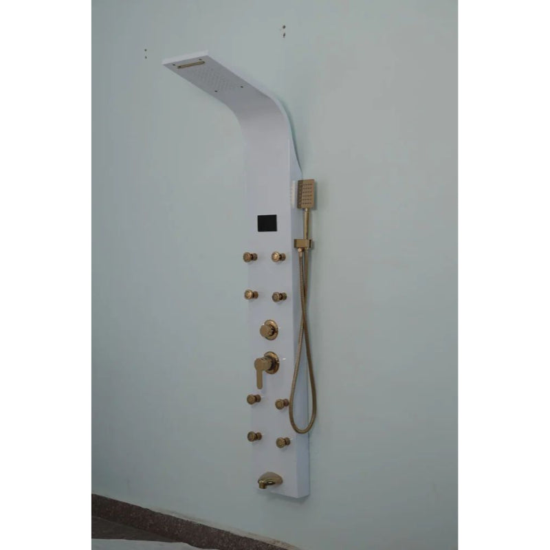 Luxury LED Shower Panel 5 in 1 with Hand Shower in Stainless Steel