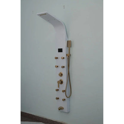 Luxury LED Shower Panel 5 in 1 with Hand Shower in Stainless Steel