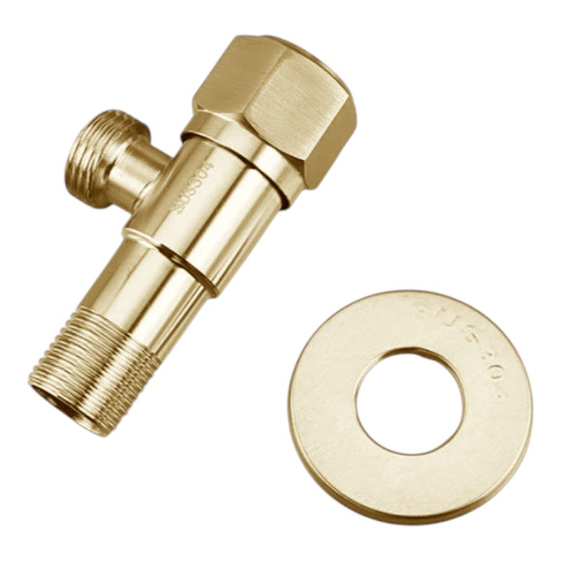 Heavy Duty T Cock Valve 1/2" inch in Stainless Steel Golden
