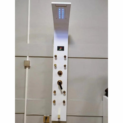 Luxury LED Shower Panel 5 in 1 with Hand Shower in Stainless Steel