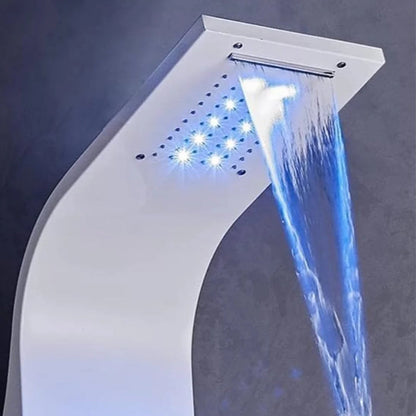 Luxury LED Shower Panel 5 in 1 with Hand Shower in Stainless Steel